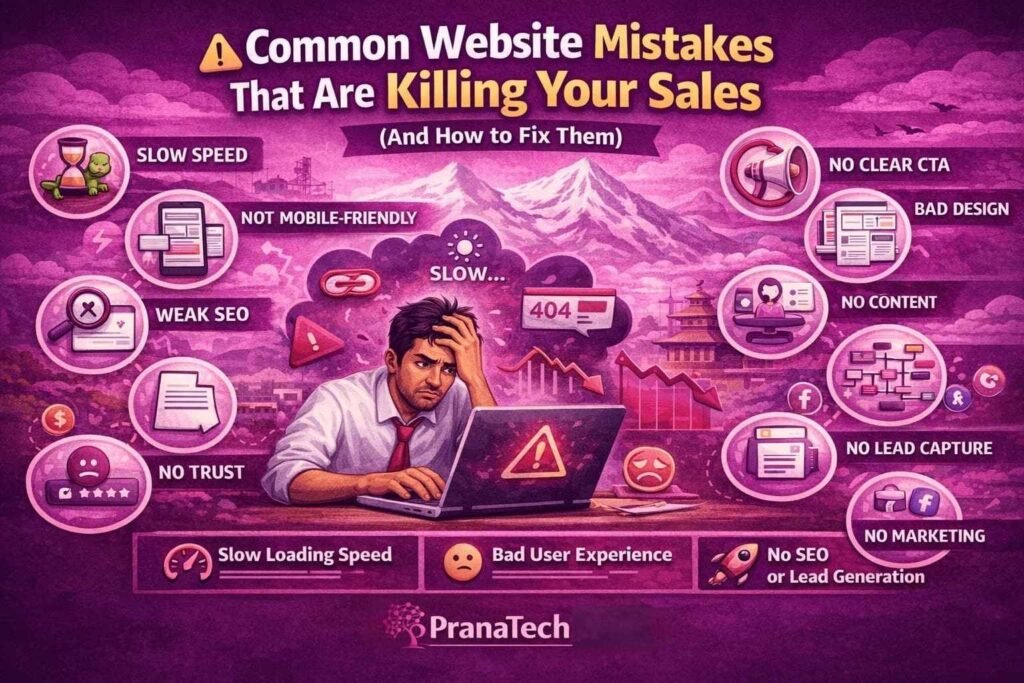 common website mistakes that are killing your sales